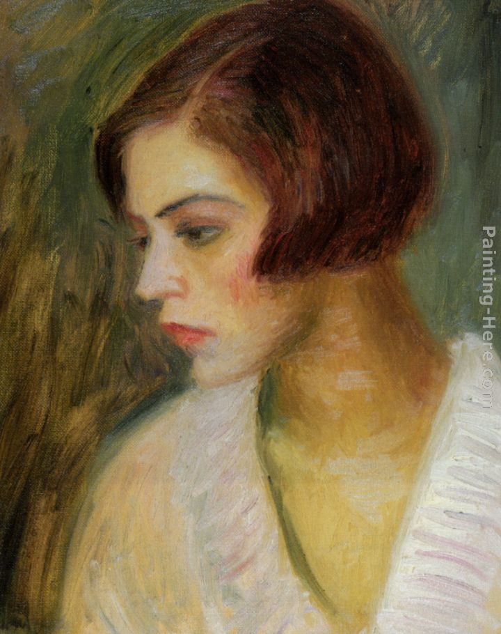 William Glackens Head of a French Girl